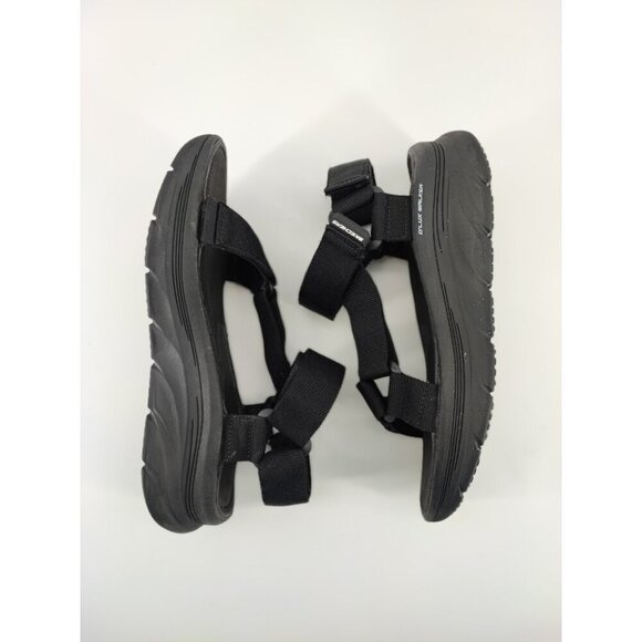 Skechers Men's Sport D’lux Walker Black Sandals Size 8 US - Picture 5 of 9
